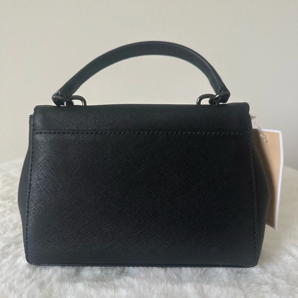 Michael Kors Black Mini Bag with Jeweled Floral Embellishments - Picture 4 of 10